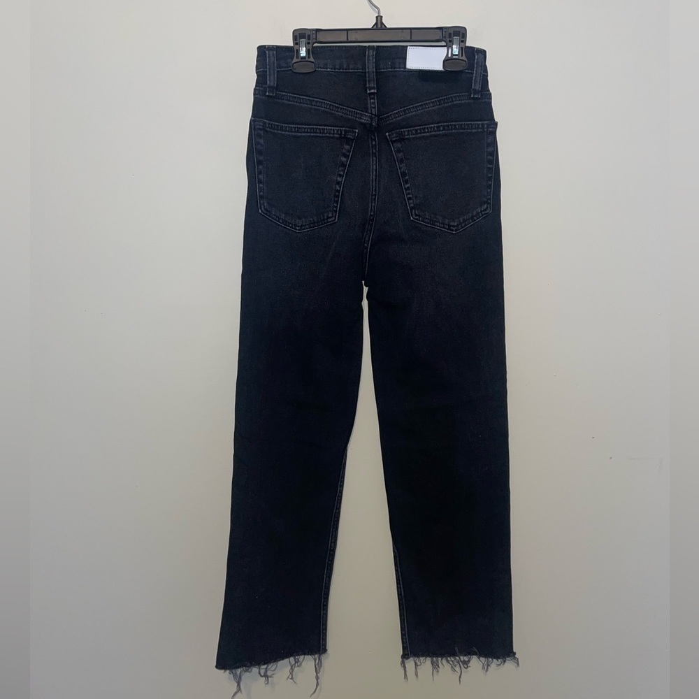 Re/Done 70s Stove Pipe High Waisted Black Jeans Size 24 - Picture 6 of 8